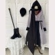 Anchoret Meditation Lolita Style Dress Op + Scarf Set by Withpuji (WJ24)